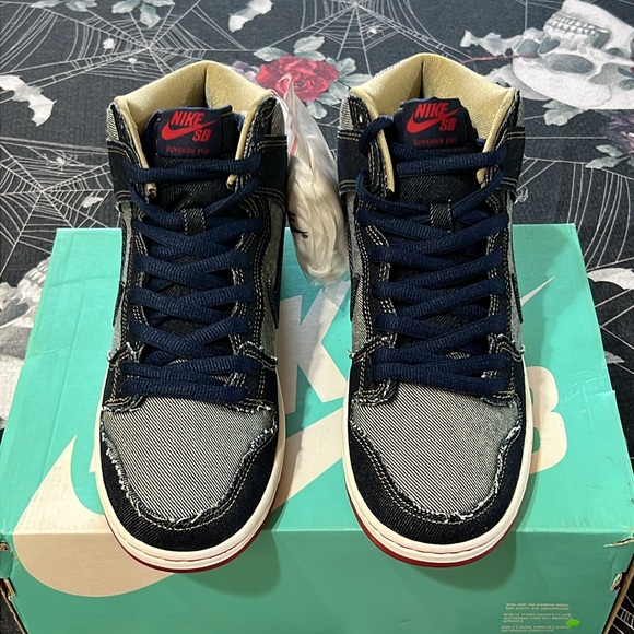 nike sb dunk high trd qs reese forbes denim